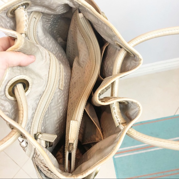 Cole Haan Handbag Genevieve Denney Woven Metallic - Picture 9 of 12